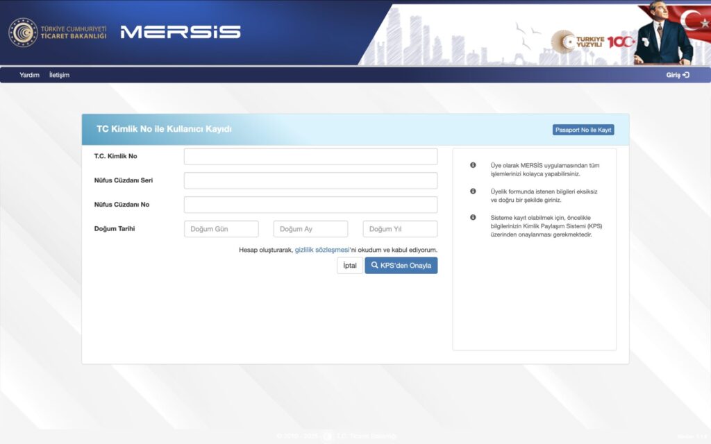 mersis ve ticaret sicil işlemleri